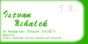 istvan mihalek business card